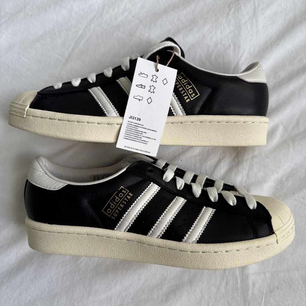 Made in Germany adidas Superstar Vintage Black JI3139 Men's US M 6/ W 7
